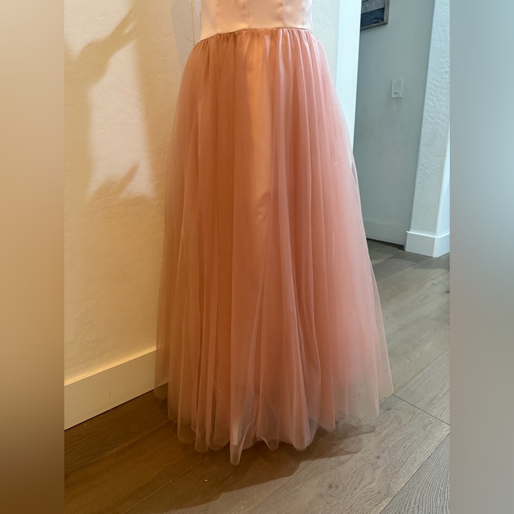 HELLYMOON | ✨NWOT✨ A Line Midi Blush Pink Tulle Gown with Sweetheart Bodice - Picture 4 of 7